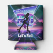 Vaporwave Roller Schaats verjaardagsfeestje Blikjeskoeler (Achterkant)