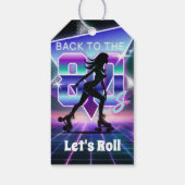 Vaporwave Roller Schaats verjaardagsfeestje Cadeaulabel (Achterkant)