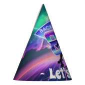 Vaporwave Roller Schaats verjaardagsfeestje Feesthoedjes (Links)