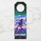 Vaporwave Roller Schaats verjaardagsfeestje Flessenhanger (Achterkant)