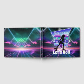 Vaporwave Roller Schaats verjaardagsfeestje Gastenboek (Volledig)