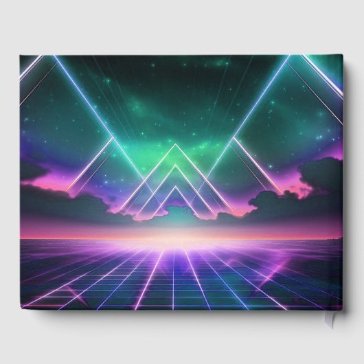 Vaporwave Roller Schaats verjaardagsfeestje Gastenboek (Achterkant)