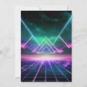 Vaporwave Roller Schaats verjaardagsfeestje Kaart (Achterkant)