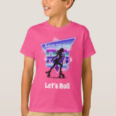 Vaporwave Roller Schaats verjaardagsfeestje T-shirt (Voorkant)