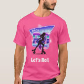 Vaporwave Roller Schaats verjaardagsfeestje T-shirt (Voorkant)