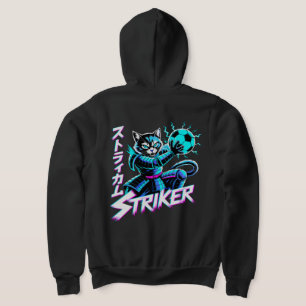 Vaporwave Samurai Kat voor voetbalfans Hoodie