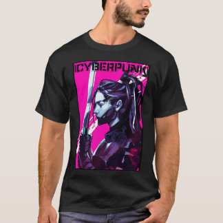 Vaporwave Samurai Neon City New Urban Style T-shirt