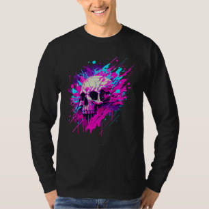 Vaporwave Schedel Stedelijke Esthetiek Pastel Goth T-shirt