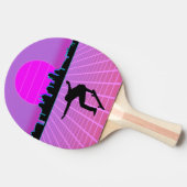 Vaporwave skateboarder Retro 80's Tafeltennisbatje (Zijkant)