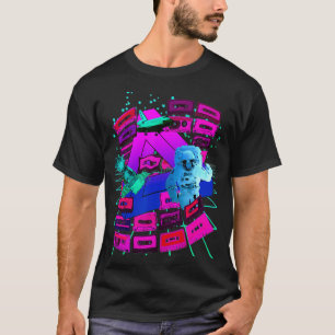 Vaporwave Space Cassettebandjes Mixtapes 1980s T-shirt