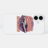 Vaporwave stijl klassieke auto iPhone 16 hoesje (Achterkant horizontaal)