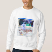 Vaporwave Style Cherry Blossom Crewneck Sweatshirt (Voorkant)