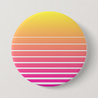 Vaporwave Sun Ronde Button 7,6 Cm