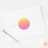 Vaporwave Sun Ronde Sticker (Envelop)