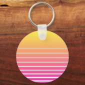Vaporwave Sun Sleutelhanger (Voorkant)