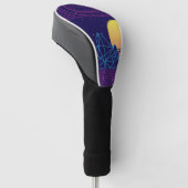 Vaporwave Sunset Golfheadcover (Schuin)