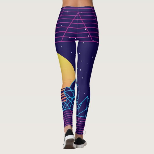 Vaporwave Sunset Leggings (Achterkant)