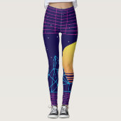 Vaporwave Sunset Leggings (Voorkant)