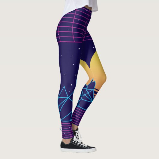 Vaporwave Sunset Leggings (Rechts)