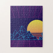 Vaporwave Sunset Legpuzzel (Verticaal)