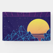 Vaporwave Sunset Spandoek (Horizontaal)