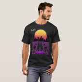Vaporwave Sunset Synthwave Cyberpunk Outrun 80s Me T-shirt (Voorkant volledig)