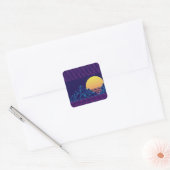 Vaporwave Sunset Vierkante Sticker (Envelop)