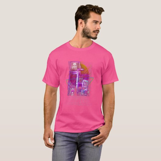 Vaporwave Synth 80er Retro Design T-shirt (Voorkant volledig)