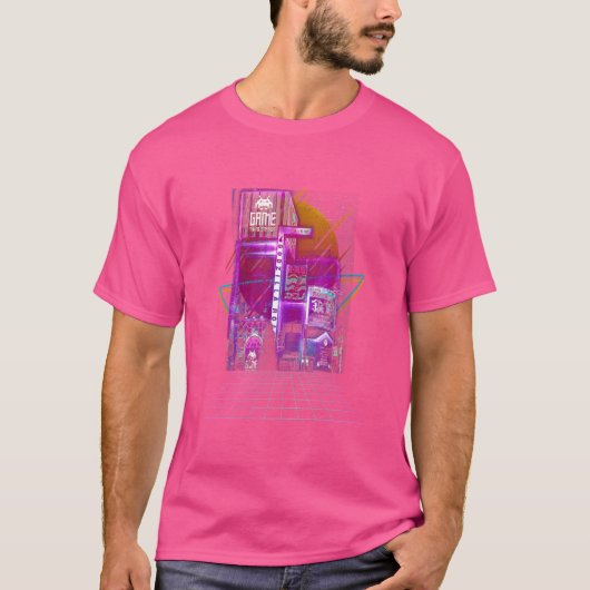 Vaporwave Synth 80er Retro Design T-shirt (Voorkant)