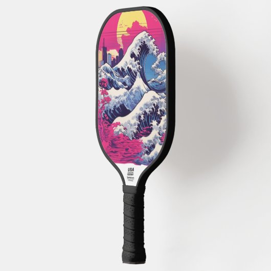 Vaporwave Synthwave 80's Japan Japans - grappig Pickleball Paddle (Links)