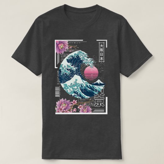 Vaporwave Synthwave 80's Japanse Grote Golf T-shirt (Design voorkant)