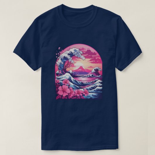 Vaporwave Synthwave 80's Japanse Grote Golf T-shirt (Design voorkant)