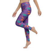 Vaporwave Synthwave 90s Paarse Geometrie Leggings