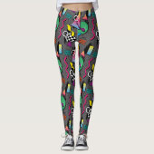 Vaporwave Synthwave 90s stijl Retro Leggings (Voorkant)
