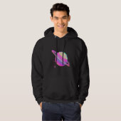 Vaporwave Synthwave Glitch Saturn 80s 90s Y2K Aest Hoodie (Voorkant volledig)