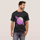 Vaporwave Synthwave Glitch Saturn 80s 90s Y2K Aest T-shirt (Voorkant volledig)
