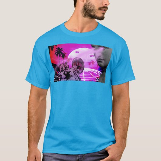 Vaporwave Synthwave Retro 1980s Stijl T-Shirt (Voorkant)