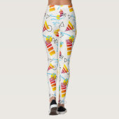 Vaporwave Synthwave Retro Stijl Yoga Leggings (Achterkant)
