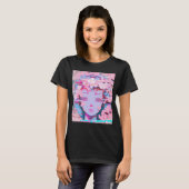 Vaporwave Synthwave Retrowave Glitch Cherry Blosso T-shirt (Voorkant volledig)