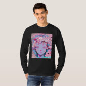 Vaporwave Synthwave Retrowave Glitch Kersenbloesem T-shirt (Voorkant volledig)
