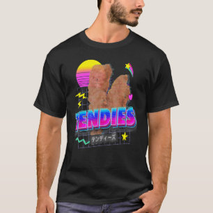 Vaporwave Tendies Chicken Tenders Japans Kanji T-shirt