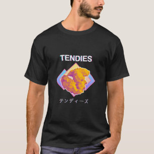Vaporwave Tendies Chicken Tenders Japans Kanji T-shirt