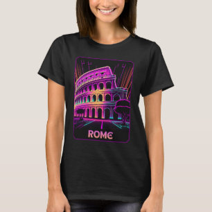 Vaporwave the Colosseum Rome Italy Retro 80 s T-shirt