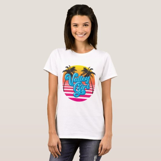 Vaporwave Valley Girl Light T-shirt (Voorkant volledig)