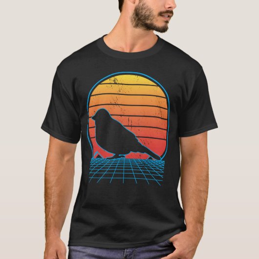 Vaporwave Vogelliefhebber Vogelspotten Vogelfluist T-shirt (Voorkant)
