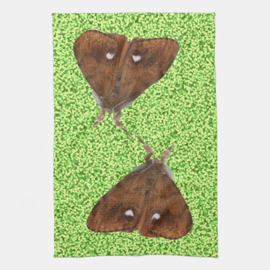 Vapourer Moth Kitchen Towel Theedoek (Verticaal)