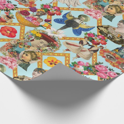 Vappapier voor Tegels met antiquariumstructuur Cadeaupapier (Hoek)