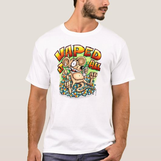 Vapt alles (Vaping Rat) T-shirt (Voorkant)