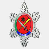 VAQ-129 Pewter-kerstversiering Tin Sneeuwvlok Ornament (Rechts)