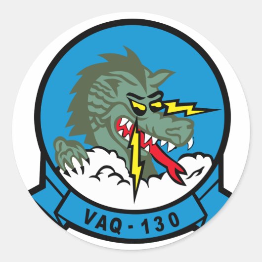 VAQ-130 Zappers Ronde Sticker (Voorkant)